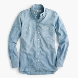 J. Crew Blue Casual Button Down Jean  Shirt / xxs